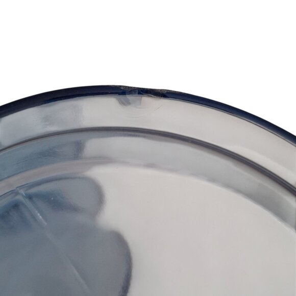 New Martinsville Glass Blue Clover Covered Candy Dish - Picture 6 of 7